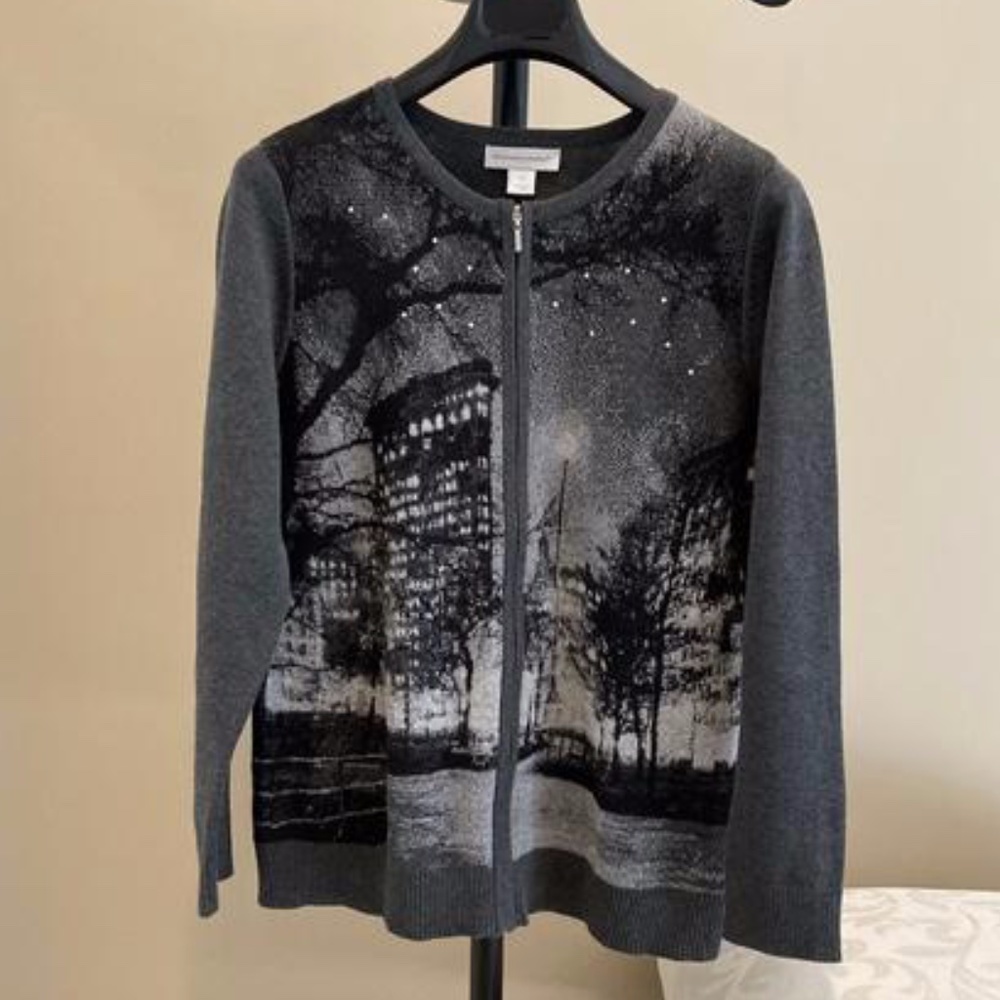 Christopher & Banks Med Zip up Cardigan